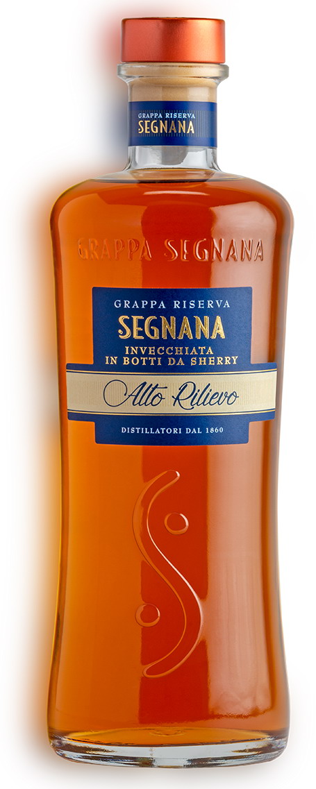 Grappa Segnana Riserva Alto Rilievo invecchiata in botti da Sherry bottiglia